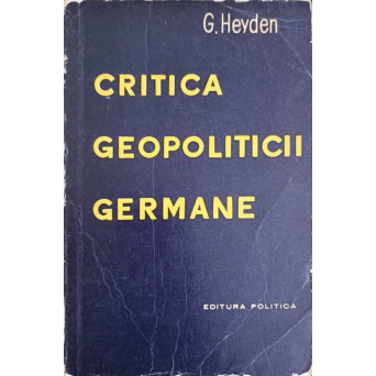 CRITICA GEOPOLITICII GERMANE