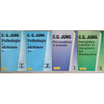 LOT 4 CARTI C.G. JUNG: PSIHOLOGIE SI ALCHIMIE VOL.1-2. PERSONALITATE SI TRANSFER. IMAGINEA OMULUI SI IMAGINEA LUI DUMNEZEU