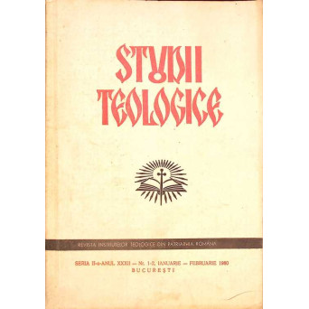STUDII TEOLOGICE NR.1-2 IANUARIE-FEBRUARIE 1980