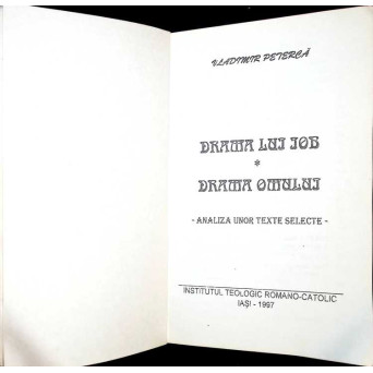 DRAMA LUI IOB. DRAMA OMULUI. ANALIZA UNOR TEXTE SELECTE