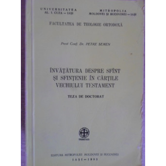 INVATATURA DESPRE SFANT SI SFINTENIE IN CARTILE VECHIULUI TESTAMENT