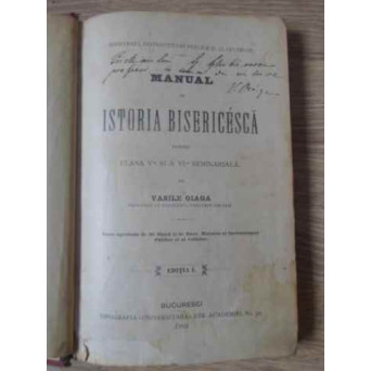 MANUAL DE ISTORIA BISERICEASCA (JUMATATE DIN PAG.17-18 ESTE RUPTA)