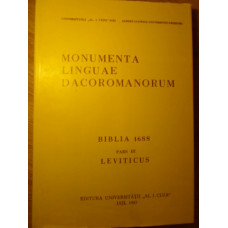 MONUMENTA LINGUAE DACOROMANORUM BIBLIA 1688 PARS III LEVITICUS