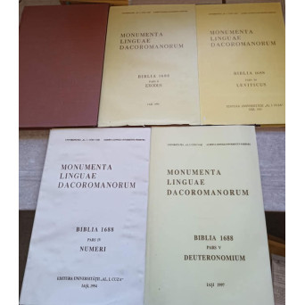 MONUMENTA LINGUAE DACOROMANORUM BIBLIA 1688 VOL.1-5