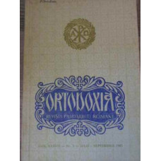 ORTODOXIA REVISTA PATRIARHIEI ROMANE ANUL XXXVII NR.3, IULIE-SEPTEMBRIE 1985