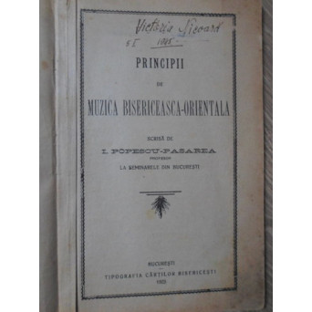 PRINCIPII DE MUZICA BISERICEASCA-ORIENTALA