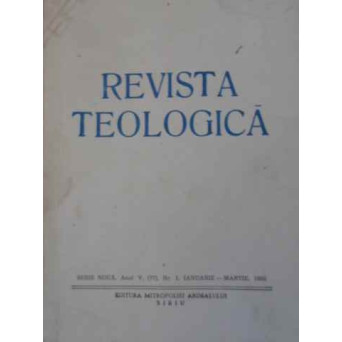 REVISTA TEOLOGICA ANUL V, (77), NR.1, IANUARIE-MARTIE, 1995
