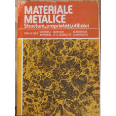 MATERIALE METALICE. STRUCTURA, PROPRIETATI, UTILIZARI