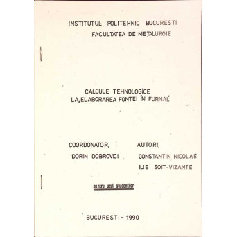 CALCULE TEHNOLOGICE LA ELABORAREA FONTEI IN FURNAL