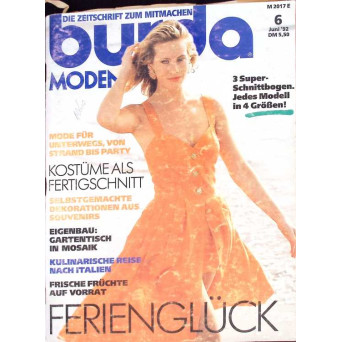 REVISTA BURDA NR.6/1992 (CONTINE TIPARE)