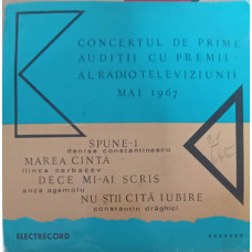 Concertul De Prime Auditii Cu Premii Al Radioteleviziunii, Mai 1967