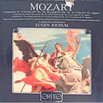 Symphonien No. 39 Es-dur KV 543, No. 40 G-Moll KV 550, No. 41 C-Dur KV 551 Jupiter, Maurerische Trauermusik C-Moll KV 477 SET 2 DISCURI VINIL