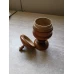 CUTIUTA CU PICIOR SI CAPAC SCULPTATA IN LEMN. PRODUS DE COLECTIE,  DECOR