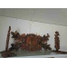 SET 5 PIESE TROFEE DE VANATOARE COARNE DE CAPRIOR ATASATE IN SCULPTURI DE LEMN