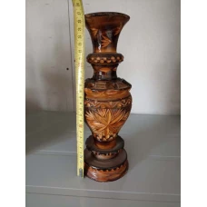 VAZA DIN LEMN SCULPTATA (1). PRODUS DE COLECTIE, DECOR