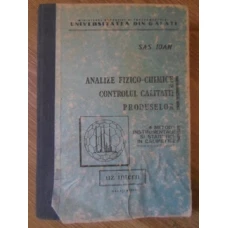 ANALIZE FIZICO-CHIMICE SI CONTROLUL CALITATII PRODUSELOR. METODE INSTRUMENTALE SI STATISTICE IN CALIMETRIE