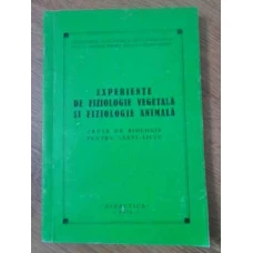 EXPERIENTE DE FIZIOLOGIE VEGETALA SI FIZIOLOGIE ANIMALA. TRUSA DE BIOLOGIE PENTRU ELEVI-LICEU