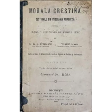 MORALA CRESTINA. GESTIUNILE DIN PROGRAMA ANALITICA PENTRU CLASA A IV-A SECUNDARA DE AMBELE SEXE