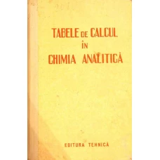 TABELE DE CALCUL IN CHIMIA ANALITICA