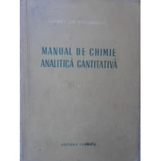 MANUALULDE CHIMIE ANALITICA CANTITATIVA. GRAVIMETRIA