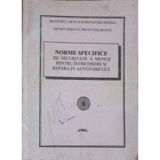 NORME SPECIFICE DE SECURITATE A MUNCII PENTRU INTRETINERE SI REPARATII AUTOVEHICULE
