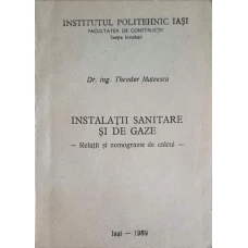 INSTALATII SANITARE SI DE GAZE - RELATII SI NOMOGRAME DE CALCUL