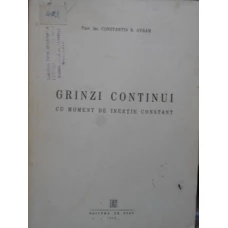 GRINZI CONTINUI CU MOMENT DE INERTIE CONSTANT