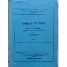 NORME DE TIMP SI PRETURI UNITARE UNIFICATE PE REPUBLICA IN CONSTRUCTII VOL.1