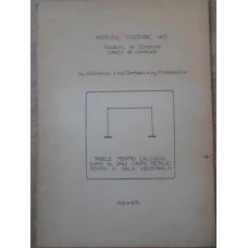 TABELE PENTRU CALCULUL STATIC AL UNUI CADRU METALIC PENTRU O HALA INDUSTRIALA