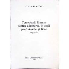 COMENTARII LITERARE PENTRU ADMITEREA IN SCOLI PROFESIONALE SI LICEE
