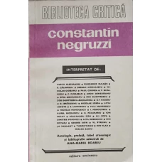 CONSTANTIN NEGRUZZI INTERPRETAT