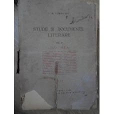 STUDII SI DOCUMENTE LITERARE VOL. III JUNIMEA