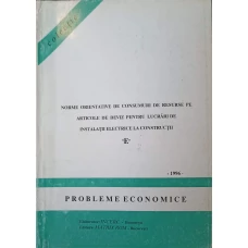 NORME ORIENTATIVE DE CONSUMURI DE RESURSE PE ARTICOLE DE DEVIZ PENTRU LUCRARI ELECTRICE LA CONSTRUCTII "E"