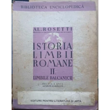 ISTORIA LIMBII ROMANE VOL.2 LIMBILE BALCANICE