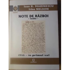 NOTE DE RAZBOI INEDITE. 1916 - IN PRIMUL VAL
