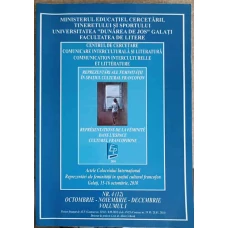 COMMUNICATION INTERCULTURELLE ET LITTERATURE NR.4, VOL.1 REPREZENTARI ALE FEMINITATII IN SPATIUL CULTURAL FRANCOFON