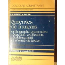 EPREUVES DE FRANCAIS