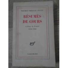 RESUMES DE COURS COLLEGE DE FRANCE 1952-1960