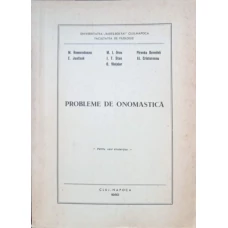 PROBLEME DE ONOMASTICA