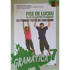 GRAMATICA 7. FISE DE LUCRU PE LECTII SI UNITATI DE INVATARE CU ITEMI SI TESTE DE EVALUARE