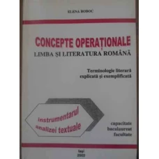 CONCEPTE OPERATIONALE. LIMBA SI LITERATURA ROMANA TERMINOLOGIE LITERARA EXPLICATA SI EXEMPLIFICATA