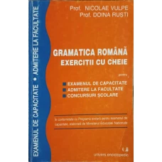 GRAMATICA ROMANA, EXERCITII CU CHEIE