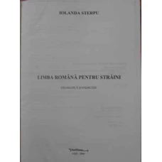 LIMBA ROMANA PENTRU STUDENTI STRAINI GRAMATICA SI EXERCITII