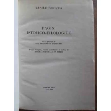 PAGINI ISTORICO-FILOLOGICE