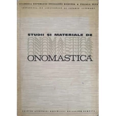 STUDII SI MATERIALE DE ONOMASTICA