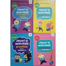 SET 4 REVISTE ACTIVITATI  PENTRU GRADINITA, GRUPA MARE, MIJLOCIE: PRACTICE, DE CUNOASTEREA MEDIULUI, MATEMATICE