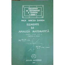 ELEMENTE DE ANALIZA MATEMATICA PENTRU CLASA A XI-A, PARTEA A DOUA