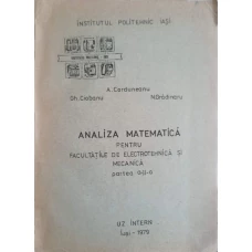 ANALIZA MATEMATICA PENTRU FACULTATILE DE ELECTROTEHNICA SI MECANICA, PARTEA 2