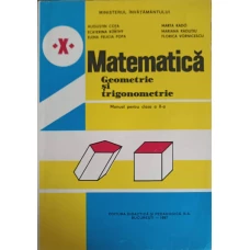 MATEMATICA GEOMETRIE SI TRIGONOMETRIE, MANUAL PENTRU CLASA A X-A