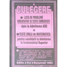 TESTE GRILA DE MATEMATICA PENTRU CANDIDATII LA ADMITEREA IN INVATAMANTUL SUPERIOR